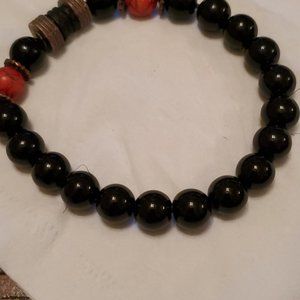 NATURAL GEM BEADS MEN'S BRACELET